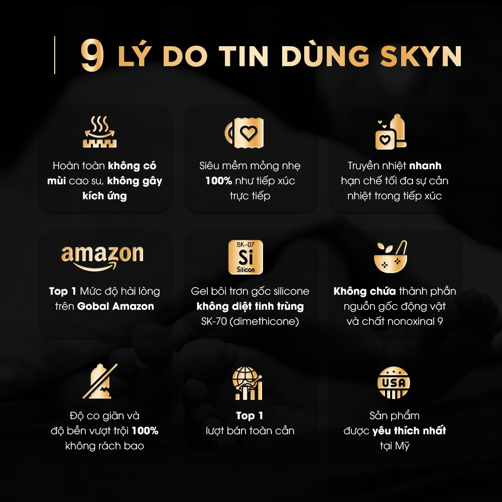 Combo 2 Bao cao su Skyn Elite Non-Latex siêu mềm mỏng không mùi cao su 10 bao