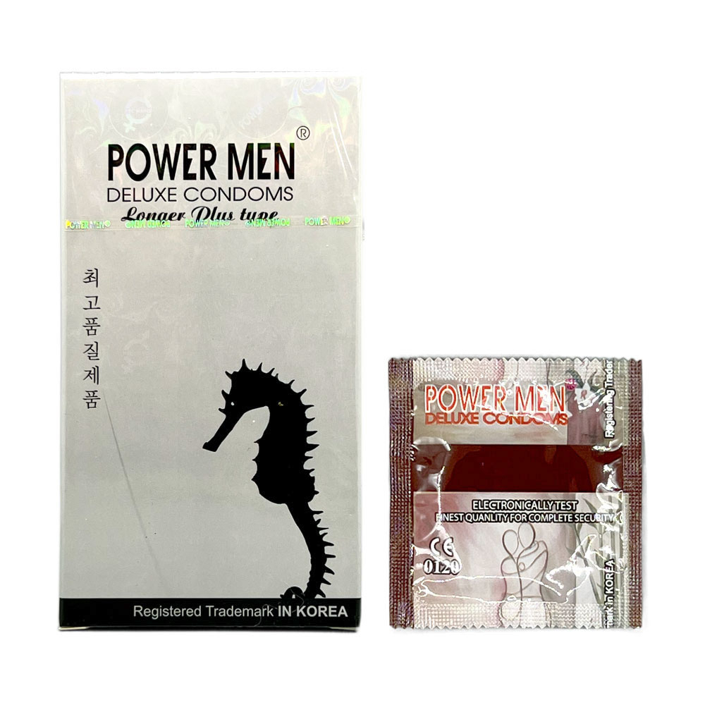 Bao cao su Powermen Longer Plus hộp 12 chiếc kéo dài thời gian tăng khoái cảm tiêu chuẩn Hàn Quốc giá rẻ tiết kiệm