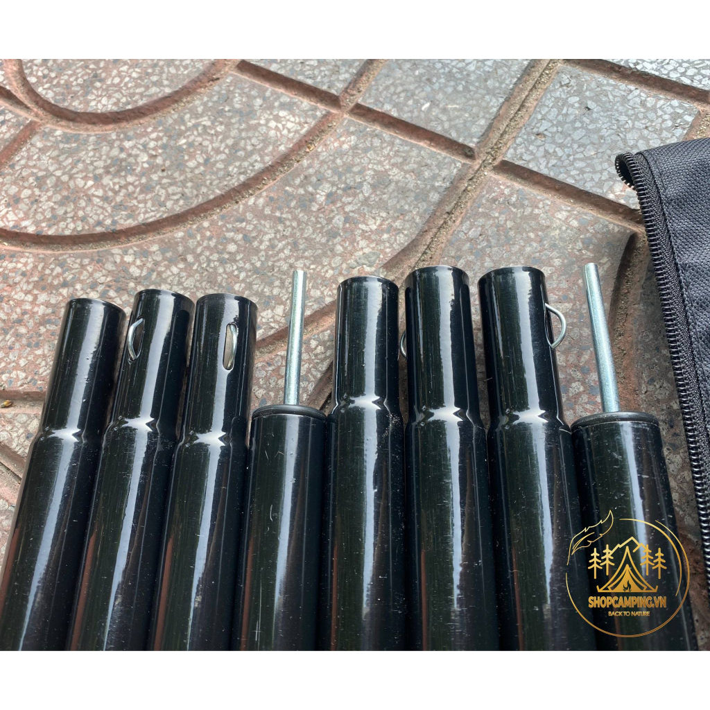 Bộ trụ 2 cây chống tăng lều phi 16mm,19mm, 25mm kèm túi đựng cắm trại dã ngoại - Camping VietNam