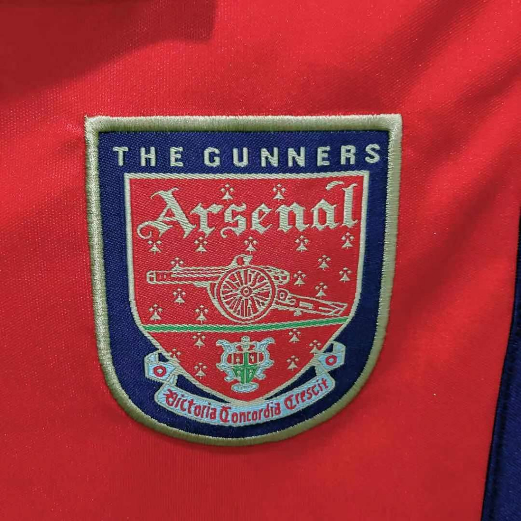 Áo bóng đá retro arsenal 1998 vải Cotton Polyester - thời trang blockcore
