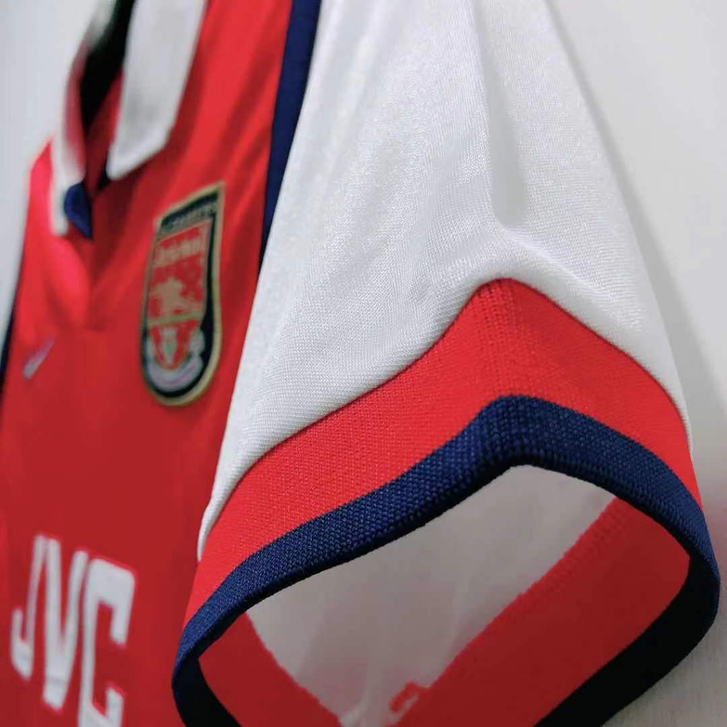 Áo bóng đá retro arsenal 1998 vải Cotton Polyester - thời trang blockcore