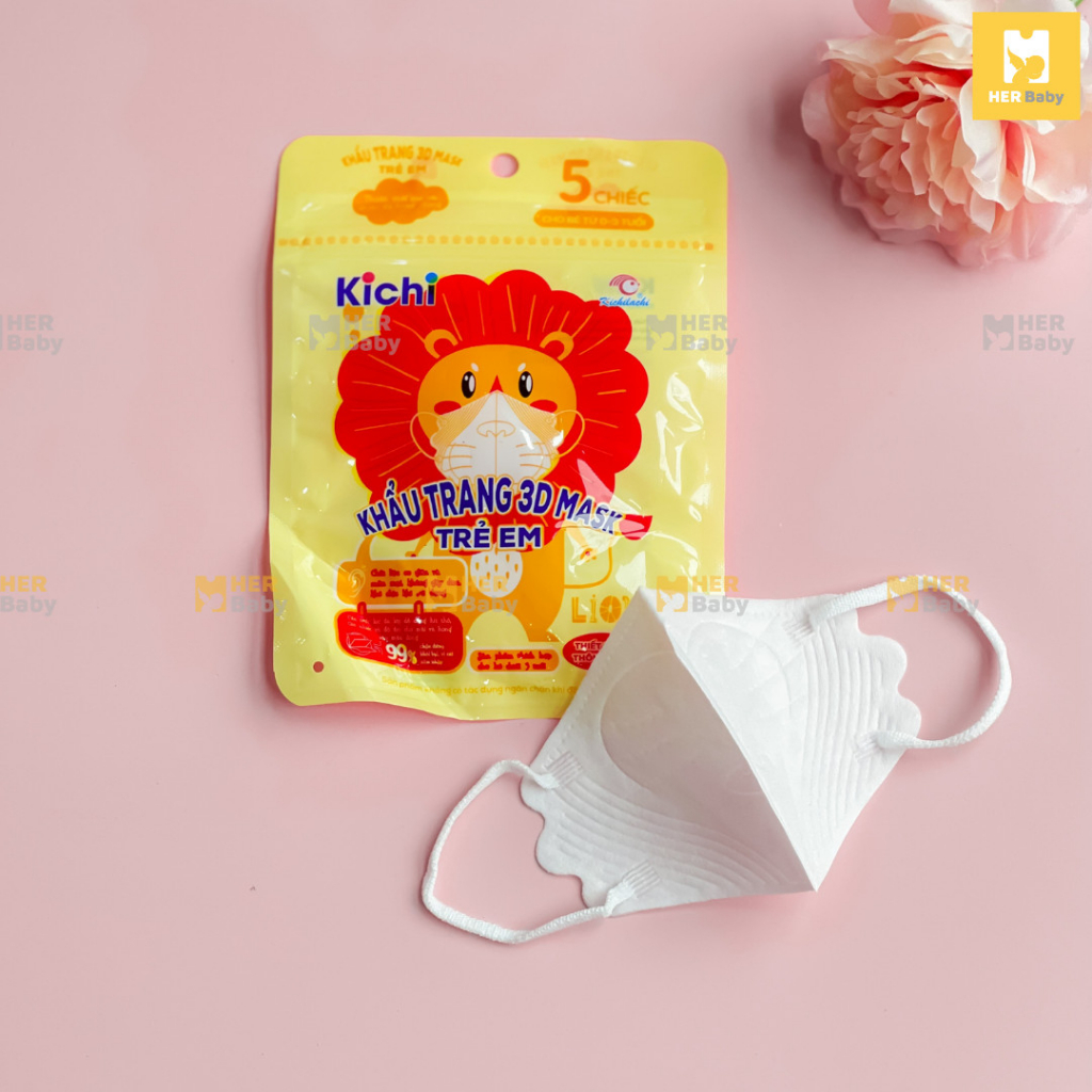 Khẩu trang Kichilachi cho bé yêu - set 3 cái