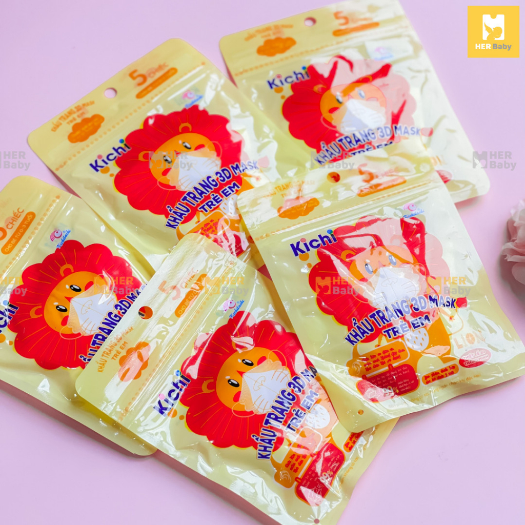 Khẩu trang Kichilachi cho bé yêu - set 3 cái