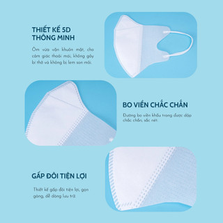 Combo 100 Chiếc Khẩu Trang 5D 3 Lớp