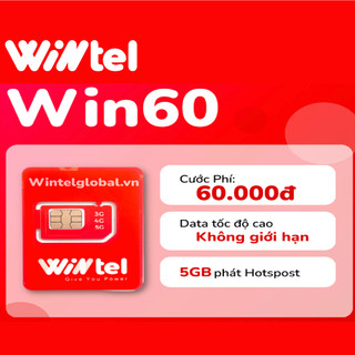 Sim Wintel Win60 ( Reddi) Không Giới Hạn Data Tốc Độ Cao