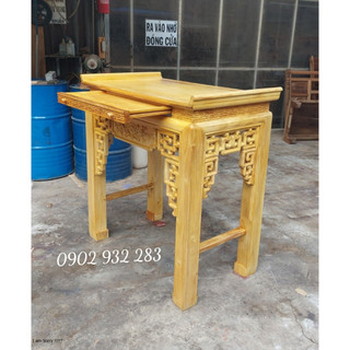 Bàn thờ gia tiên,bàn thờ phật, bàn thờ 1 tầng, bàn thờ 2 tầng - bàn thờ phật mẫu triện sen BT02