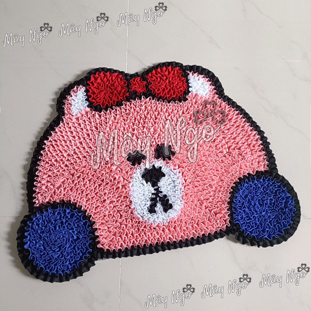 Thảm lau chân hình thú thảm gấu trang trí dễ thương