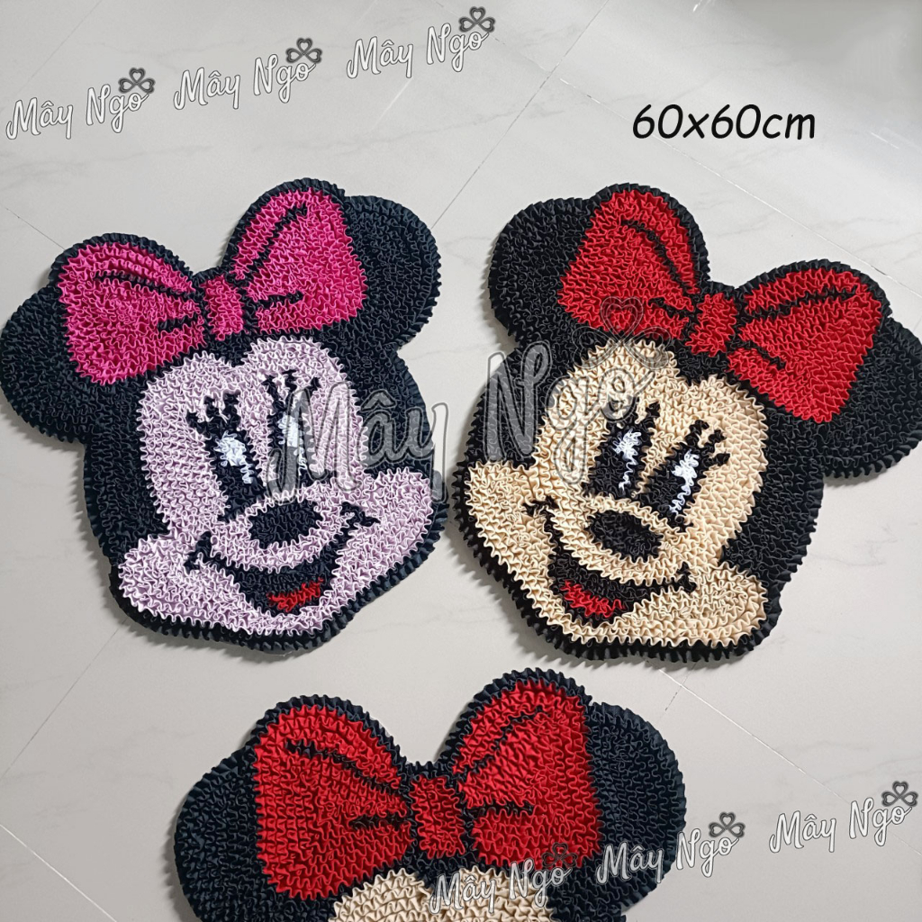 Thảm trang trí hoạt hình thảm lau chân hình minnie