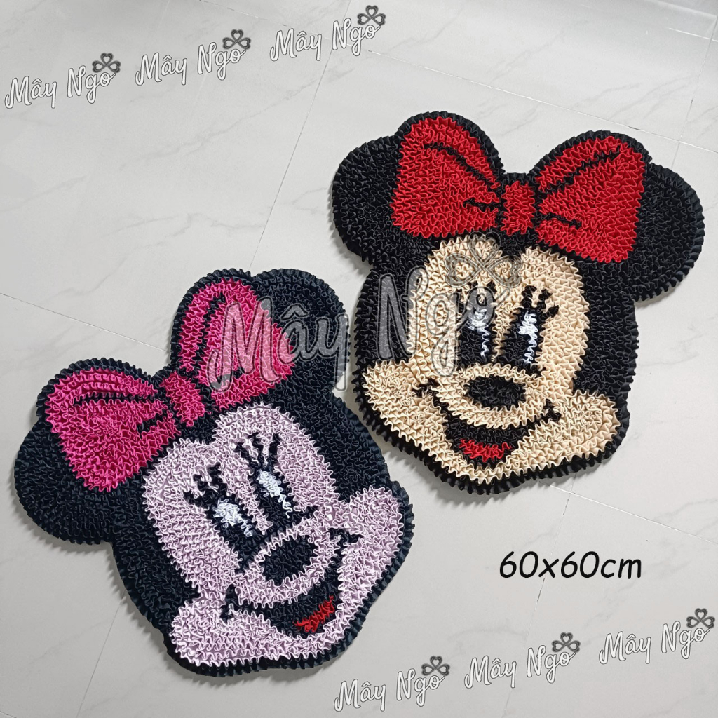 Thảm trang trí hoạt hình thảm lau chân hình minnie