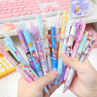 Combo 400 cây bút Gel hoạt hình dễ thương mực màu đen bút bấm tiện lợi, mực nhanh khô, màu sắc sinh động giao ngẫu nhiên