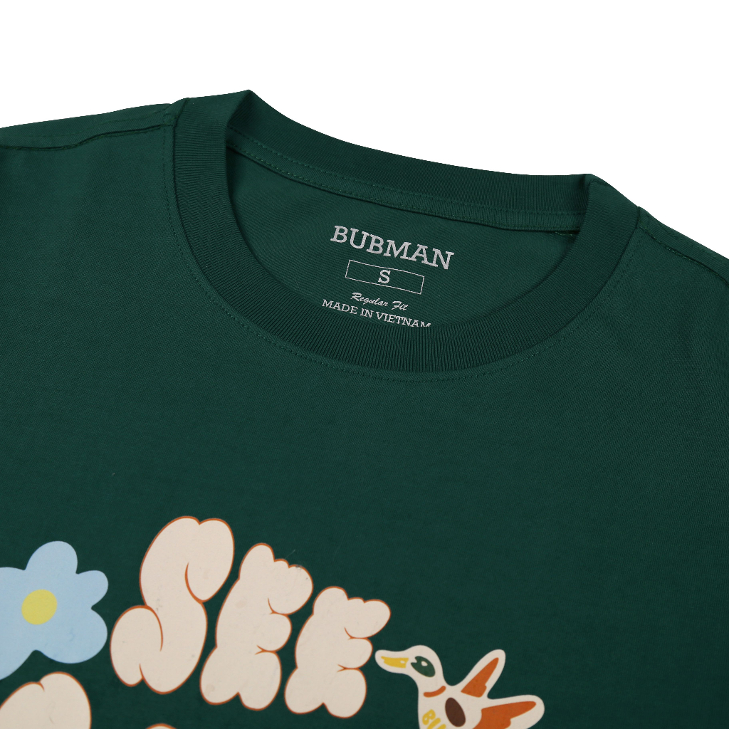 Áo thun tay lỡ FLOWY phông Unisex nam nữ Cotton oversize form rộng BUBMAN OS 007