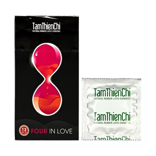 Bao cao su Tâm Thiên Chí Four In Love hộp 12 chiếc kéo dài thời gian tăng khoái cảm tiêu chuẩn Đức giá rẻ tiết kiệm