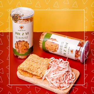 MỰC MIX 2 VỊ 300g ( Mực cán xé sợi + Mực hấp nước dừa)