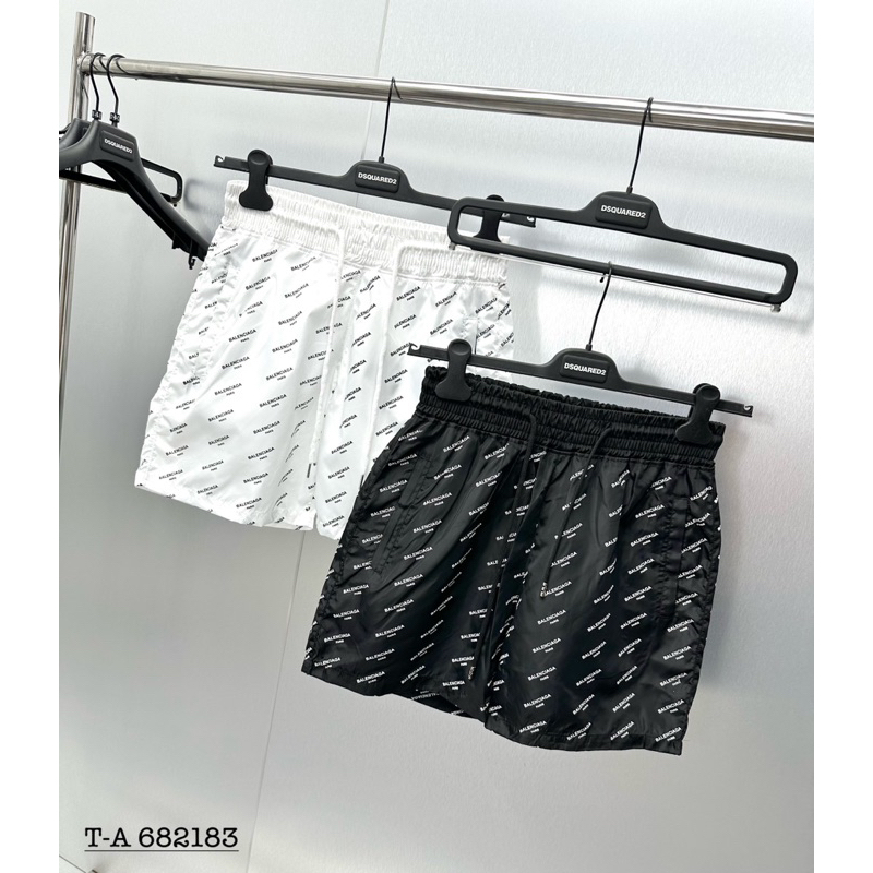 quần short gió 2 màu hoạ tiết logo chữ in siêu đẹp