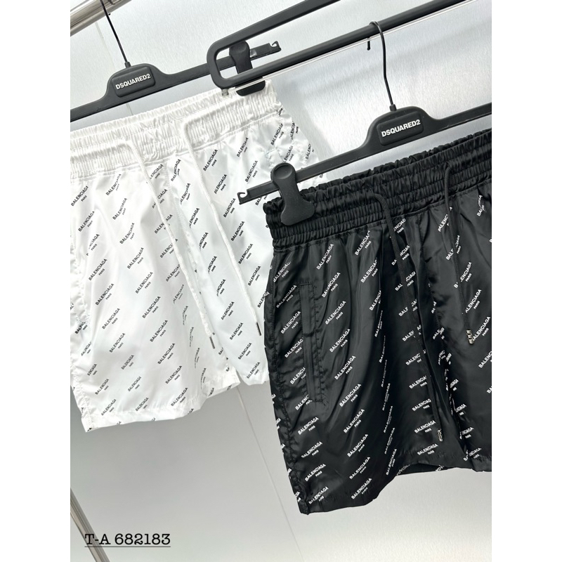 quần short gió 2 màu hoạ tiết logo chữ in siêu đẹp