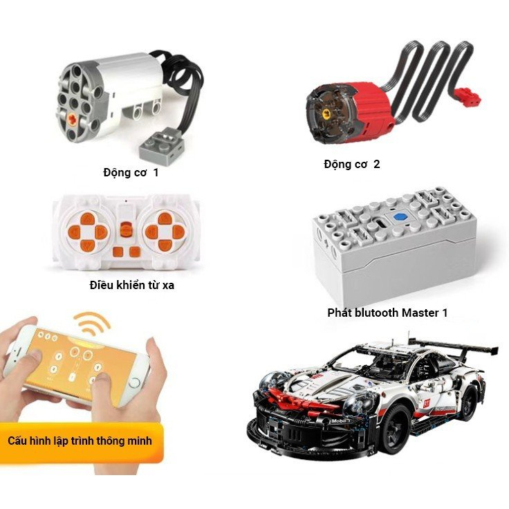 Động cơ xe dành cho mô hình LEGO Nathashop Lamborrghini Sían, Bugatti Divo, Lamborghi V12