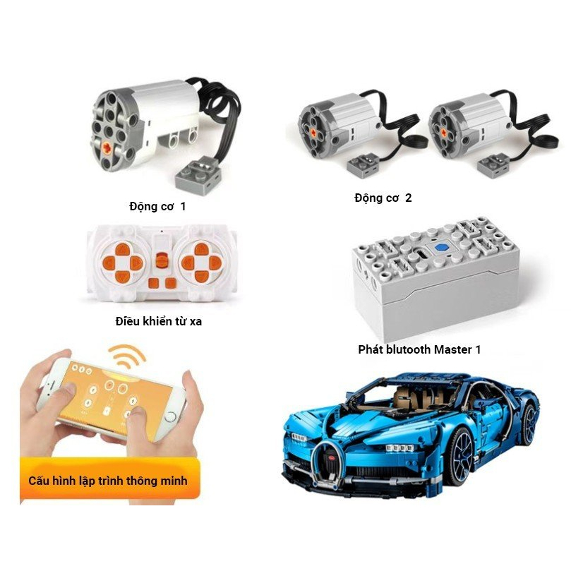 Động cơ xe dành cho mô hình LEGO Nathashop Lamborrghini Sían, Bugatti Divo, Lamborghi V12