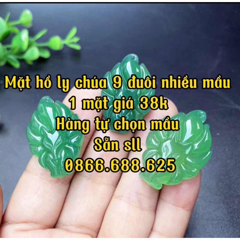 dây chuyền hồ ly đá theo mệnh(kèm dây da +móc)
