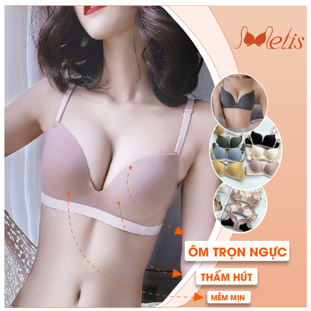 Áo ngực mút mỏng đúc su không gọng mềm mịn không lộ đường may METIS ôm trọn vòng ngực QPA46
