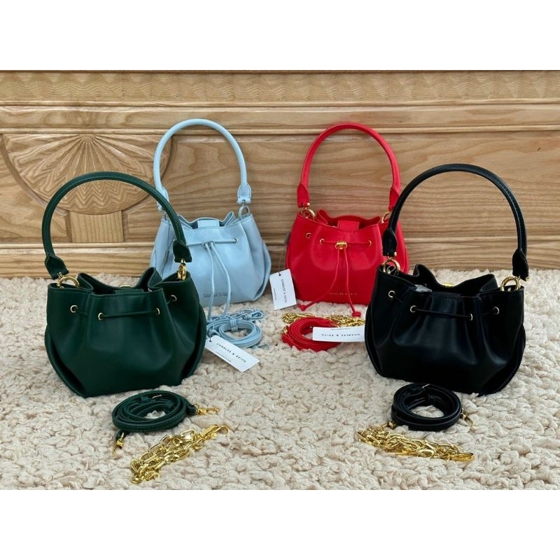 Túi Charles & Keith Boaz dây rút Top Handle