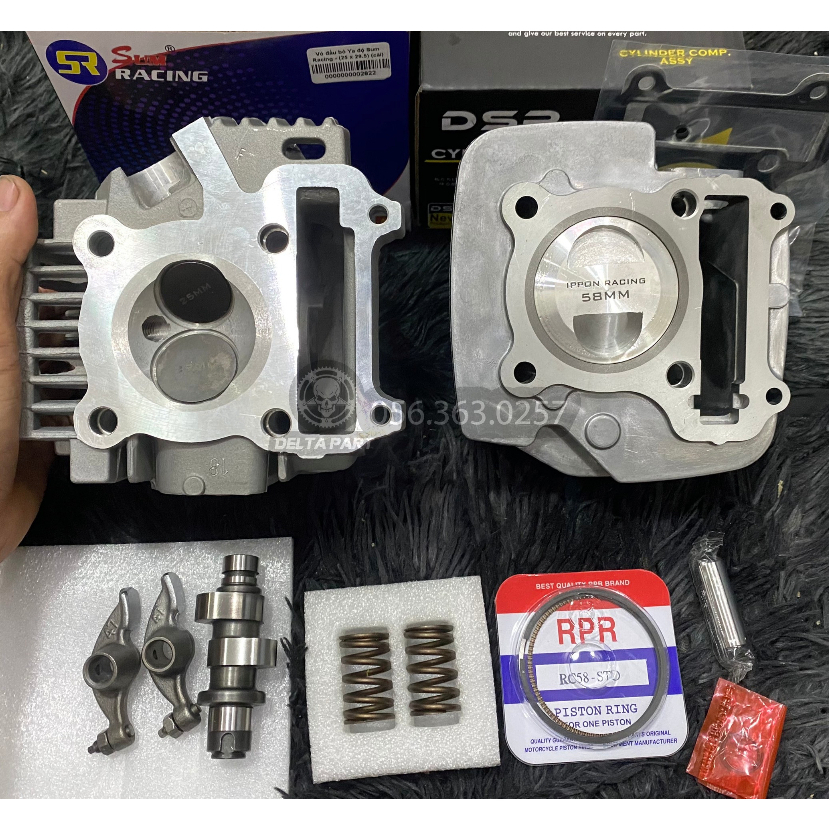 FULL BỘ ĐẦU LÒNG 58 CHO SIRIUS JUPITER 110 (Đầu Lòng Cam Cò Lò xo đầu độ)
