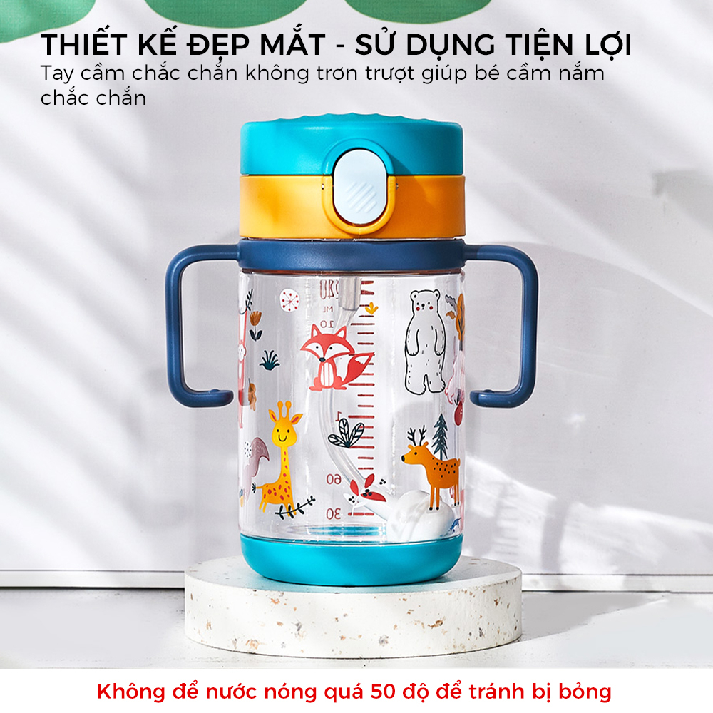 Bình Tập Uống Nước ROVCO RK-B1061 360 Độ 240 ml Tritan Chống Sặc Cho Bé