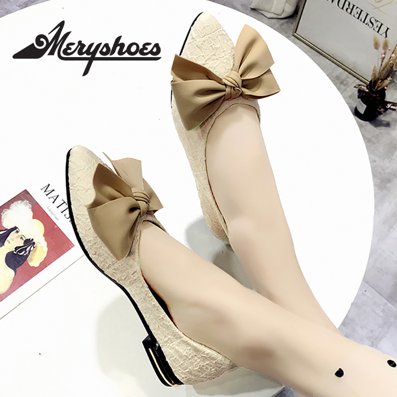 Giày búp bê 💖𝑭𝑹𝑬𝑬𝑺𝑯𝑰𝑷💖 Giày bệt mũi nhọn đế 1,5cm mềm êm chân Hot Trend MBS169 - MERY SHOES