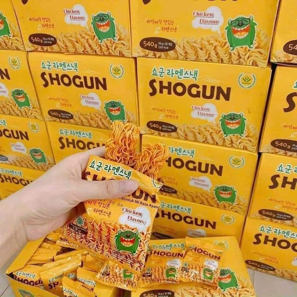 Mì Tôm Trẻ Em Ăn Liền Hàn Quốc SHOGUN Vị Gà SIÊU HOT, đồ ăn vặt