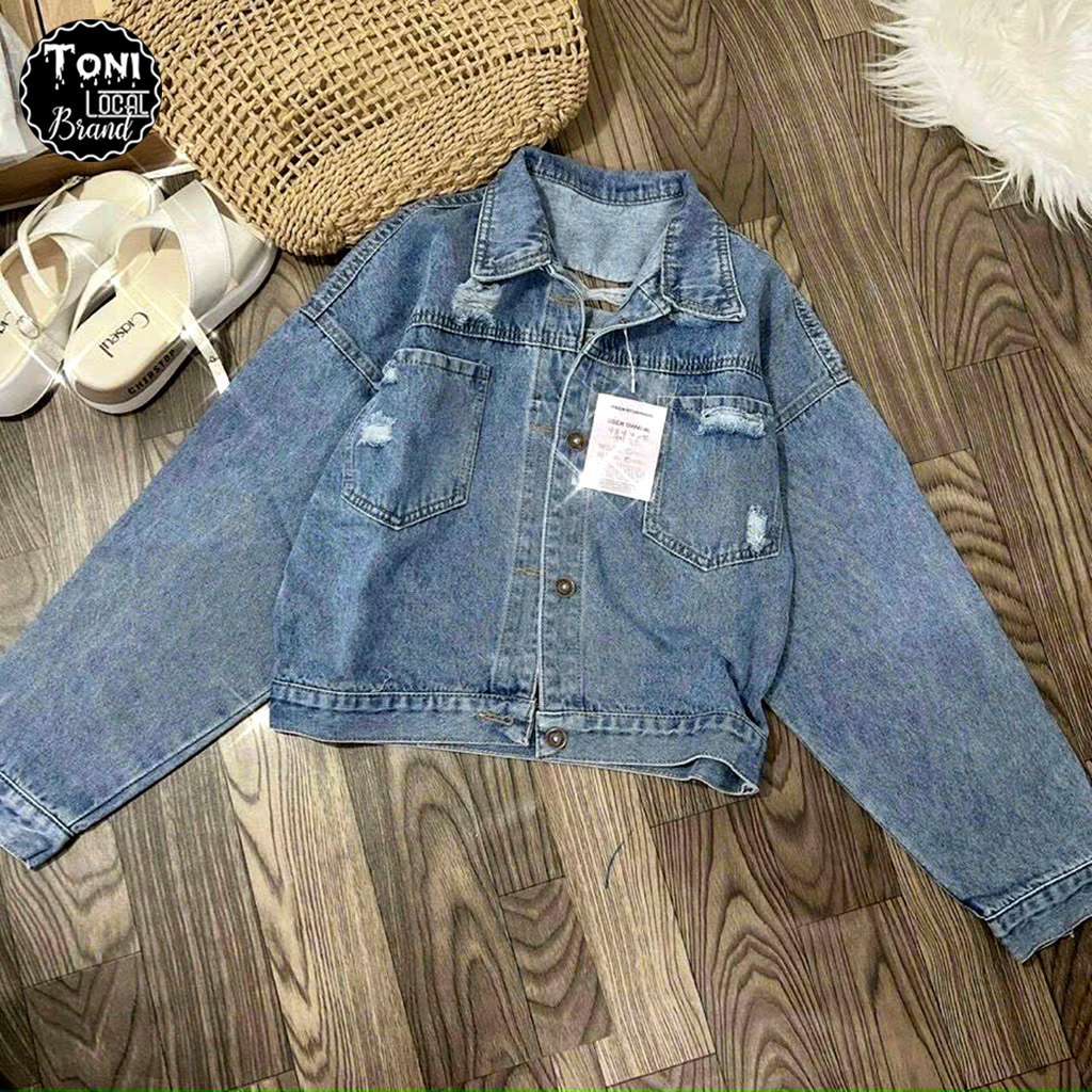 Áo Khoác Jean bụi cao cấp Unisex - Áo Khoác Nữ Jean lửng