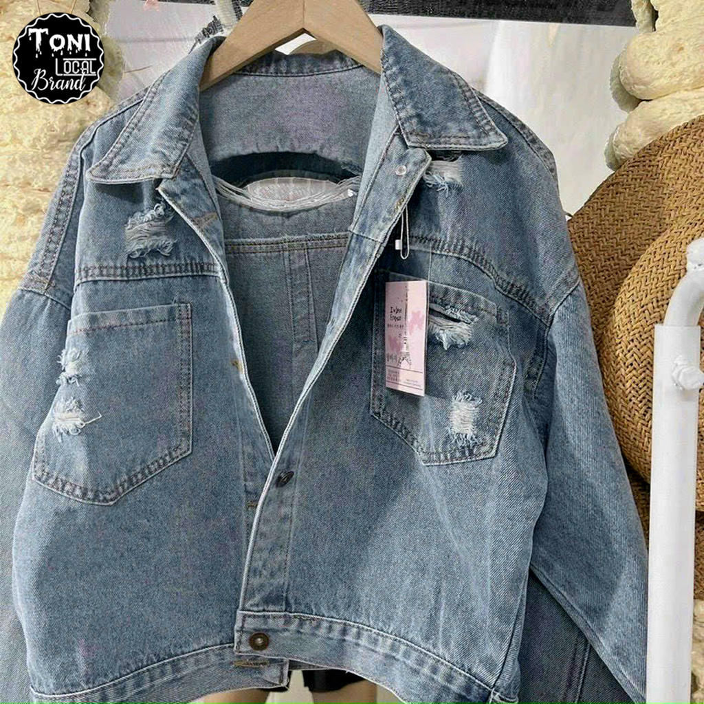 Áo Khoác Jean bụi cao cấp Unisex - Áo Khoác Nữ Jean lửng