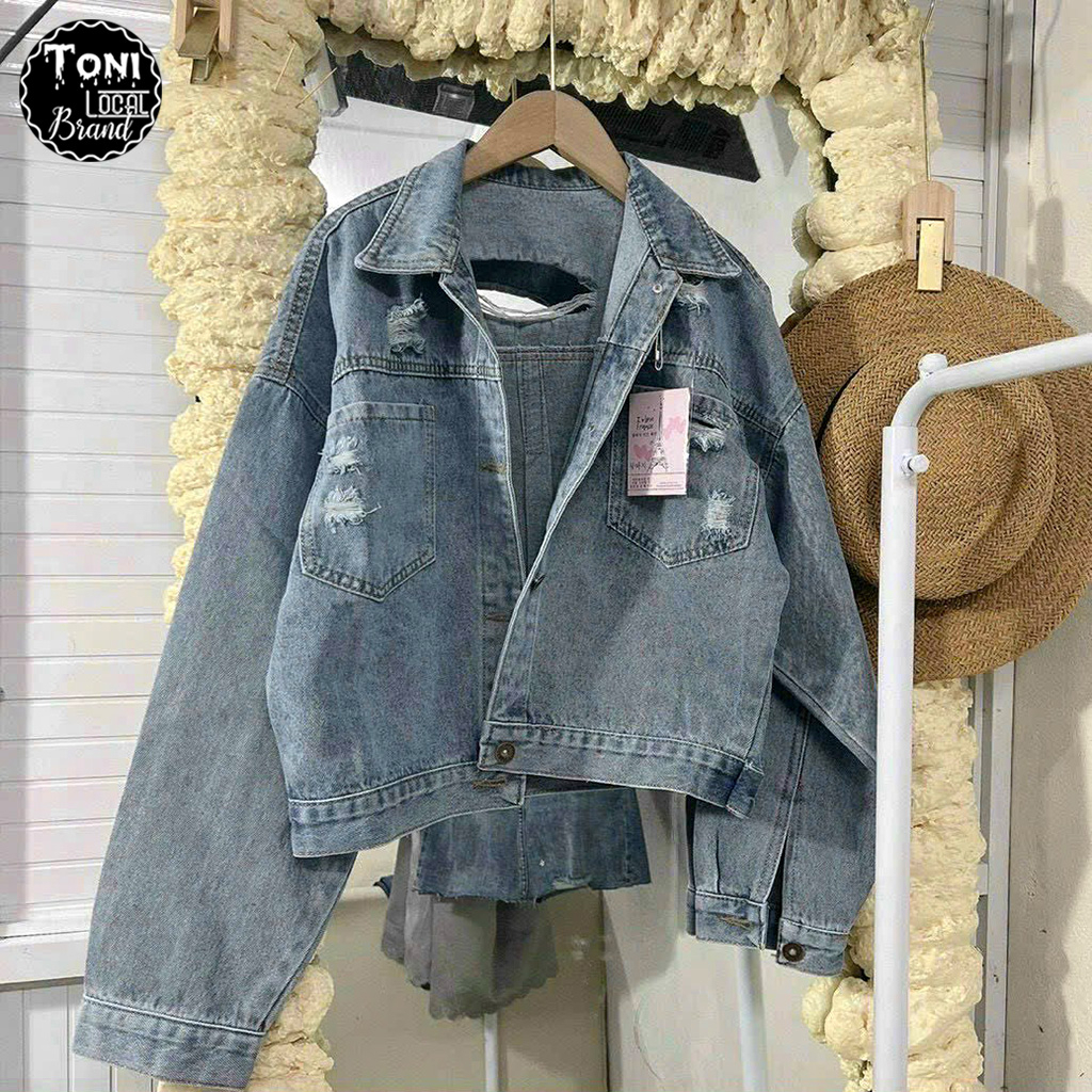 Áo Khoác Jean bụi cao cấp Unisex - Áo Khoác Nữ Jean lửng