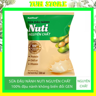 1 bịch sữa đậu nành nuti nguyên chất 200ml