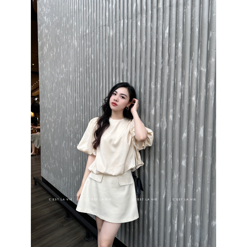 Áo lụa tay bồng C'est la vie