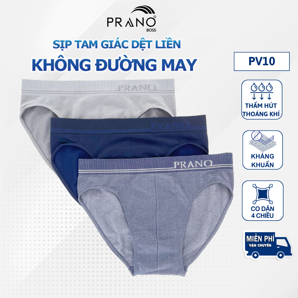 Quần Lót Nam Tam Giác Dệt Kim Đúc Nguyên Chiếc Cao Cấp Màu Trung Tính Trơn Boxer Sịp Đùi Tam Giác Xì Lip Sì -PRANO BOSS