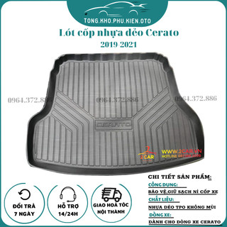Lót cốp xe KIA CERATO 2019- 2020- 2021 nhựa dẻo cao cấp