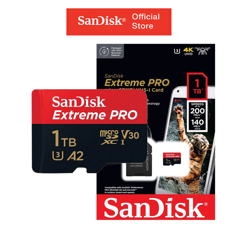 Thẻ Nhớ MicroSDXC SanDisk Extreme Pro V30 A2 1TB 200MB/s SDSQXCD-1T00-GN6MA