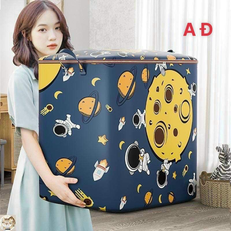 Túi giỏ đựng quần áo bằng vải cỡ lớn 140L đến 300L,Giỏ đựng chăn màn, quần áo cỡ lớn có thể gấp gọn cao cấp