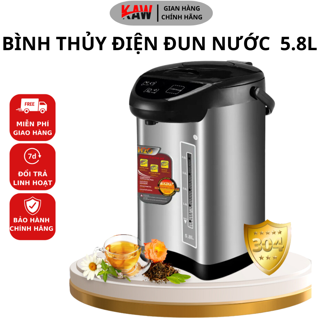 Bình Thủy Điện Đun Nước Nóng 5.8L KAW công suất 750W
