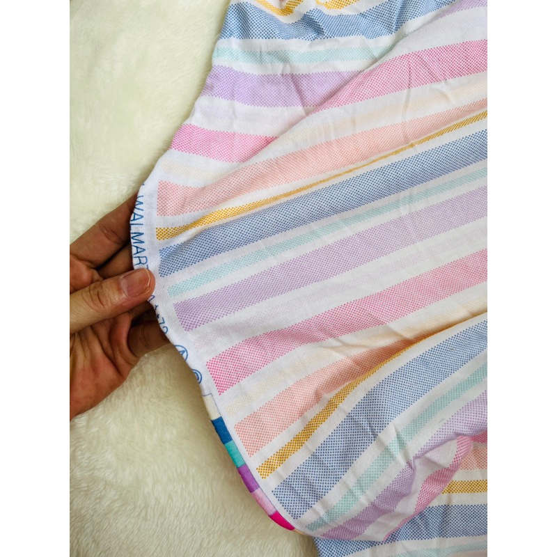 Vải thun cotton 2c sọc ngang màu pastel