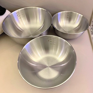 Bộ 3 chiếc bát trộn nhiều kích cỡ chất liệu cao cấp 100% inox giữ được độ sáng bóng