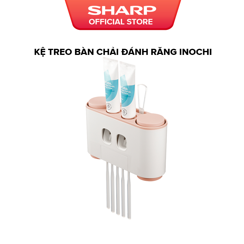 [HA GIFT] Kệ đựng bàn chải đánh răng treo tường Nachi (4 cốc), đựng bàn chải treo tường, đựng cốc tiện dụng