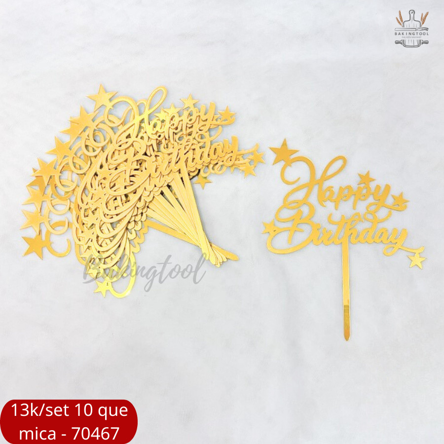 SET 10 THẺ MICA TRANG TRÍ BÁNH HÀNG LOẠI 2