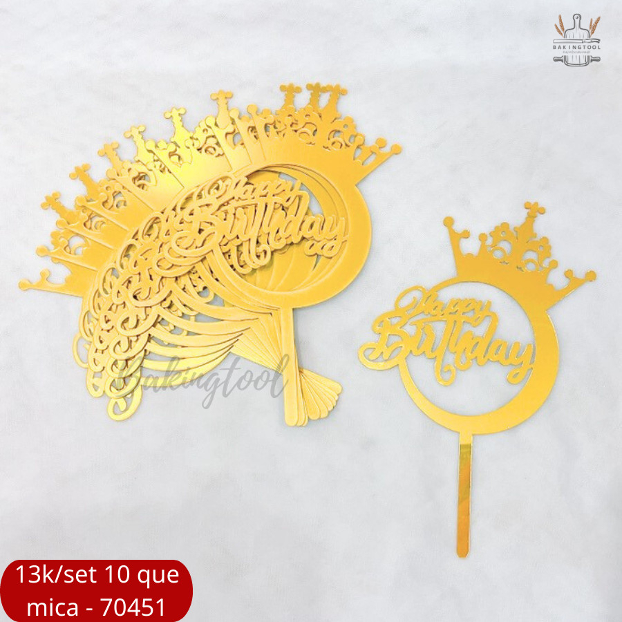 SET 10 THẺ MICA TRANG TRÍ BÁNH HÀNG LOẠI 2