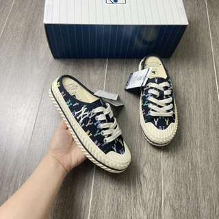 [ Chính Hãng ] Giày Sục MLB Playball Mule Monogram New York Yankees 32SHSM111-50L Màu Đen | PiuPiu Authentic