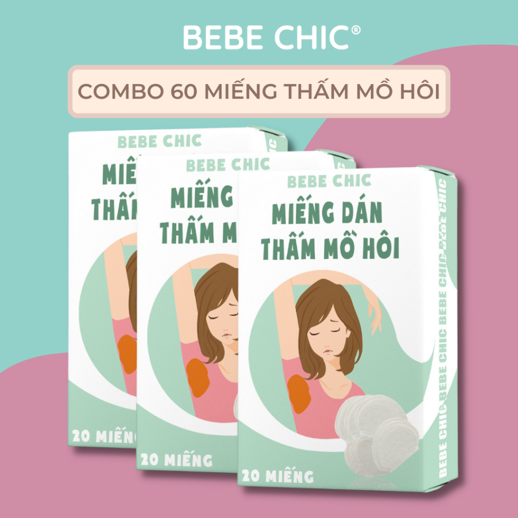 Combo 60 Miếng Dán Thấm Mồ Hôi BEBECHIC