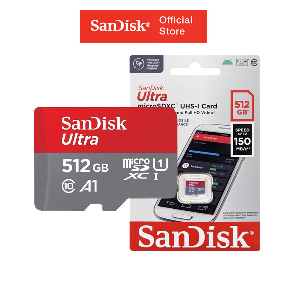 Thẻ nhớ MicroSDXC SanDisk Ultra A1 512GB 150MB/s SDSQUAC-512G-GN6MN