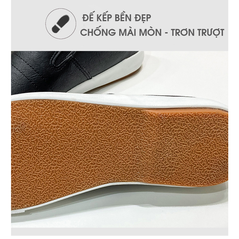 Giày lười nam slip on chất liệu da mang lại phong cách trẻ trung, năng động - MG01