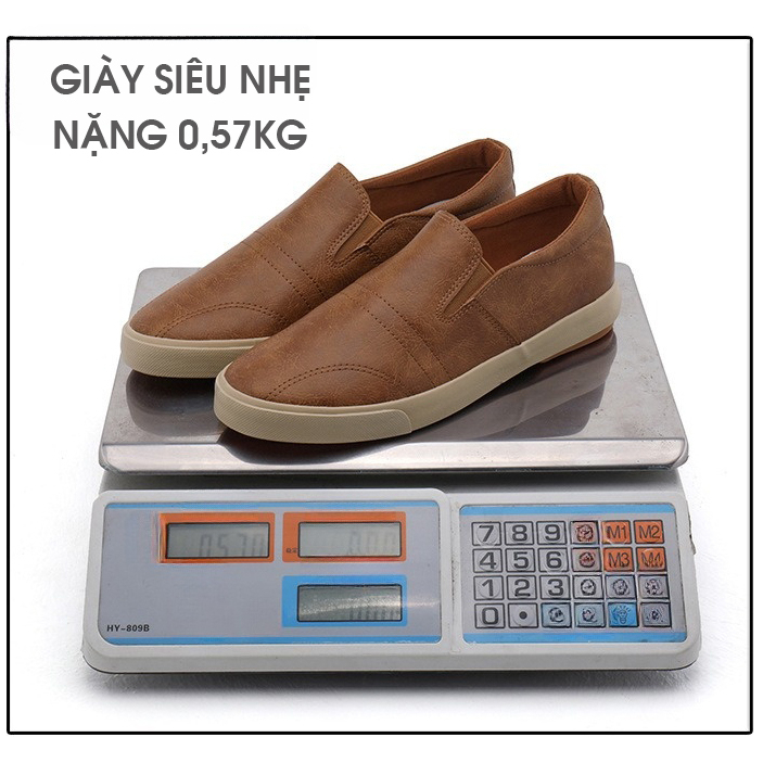Giày lười nam slip on chất liệu da mang lại phong cách trẻ trung, năng động - MG01