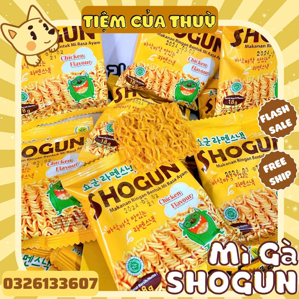 Mì Tôm Trẻ Em Ăn Liền Hàn Quốc SHOGUN Vị Gà SIÊU HOT, đồ ăn vặt