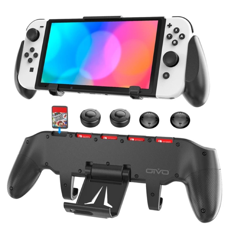 Chân đế có Giá đỡ 5 Khe cắm thẻ cho Switch/Switch OLED Grip Holder Likenew